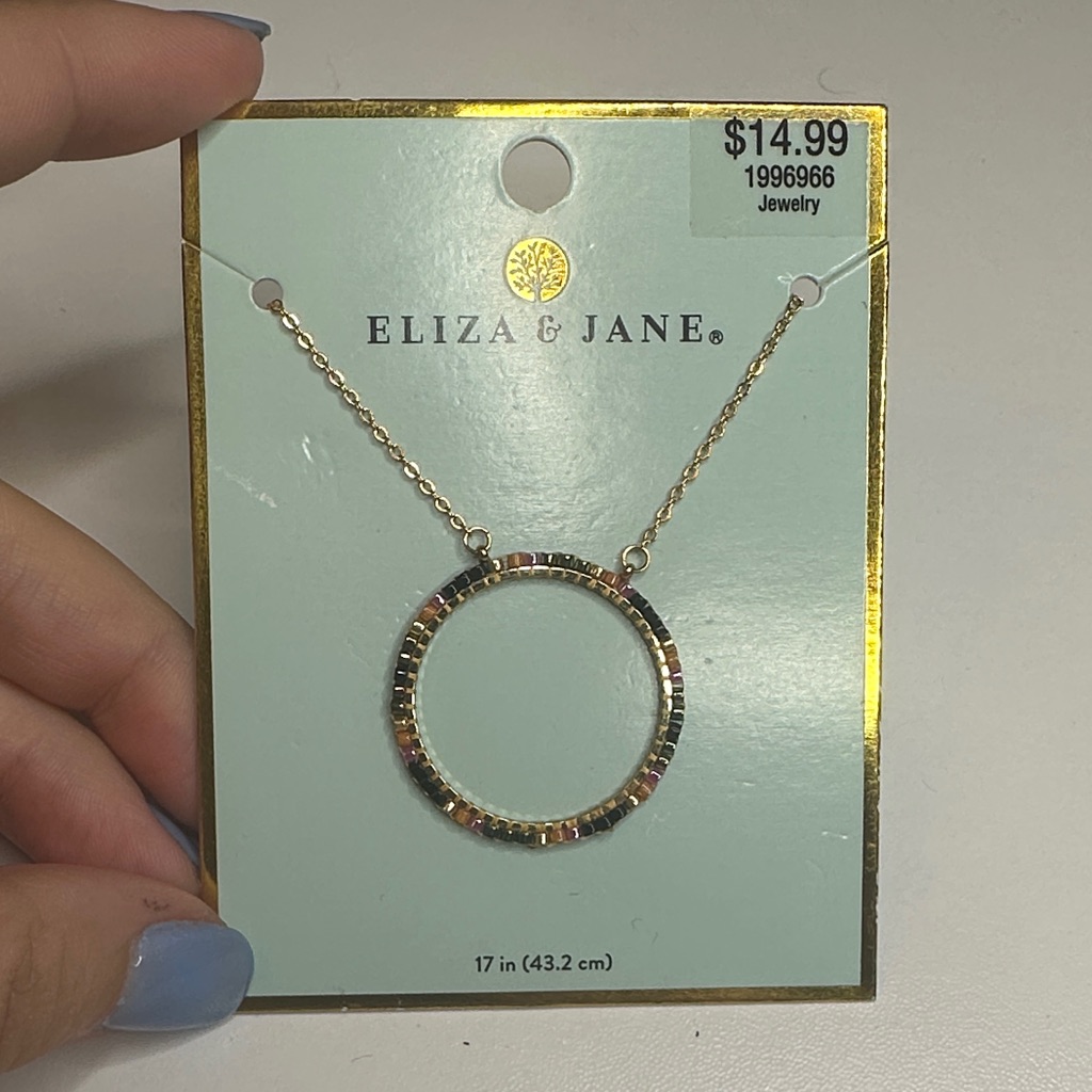 6 For $28 Eliza & Jane Gold Multicolor Circle Pendant Necklace